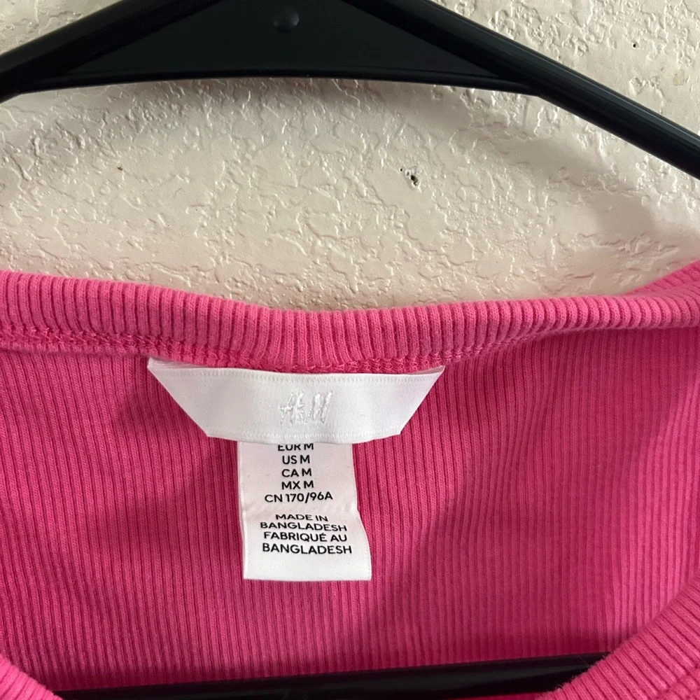 H&M Pink Ribbed Tank Top - Picture 3 of 4